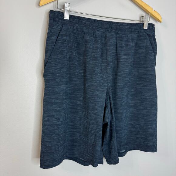 Lululemon Pace Breaker Short 9" Lined Heather Allover Iron Blue True Navy Mens L - Picture 6 of 8